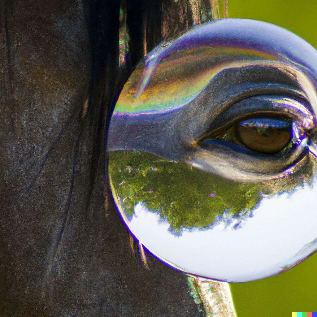 a horse, refraction